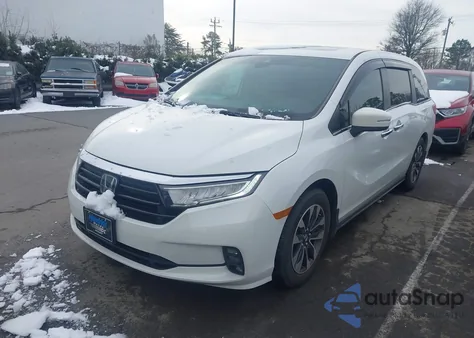 2022 Honda Odyssey Ex-L z USA, uszkodzony, nr VIN 5FNRL6H79NB043652
